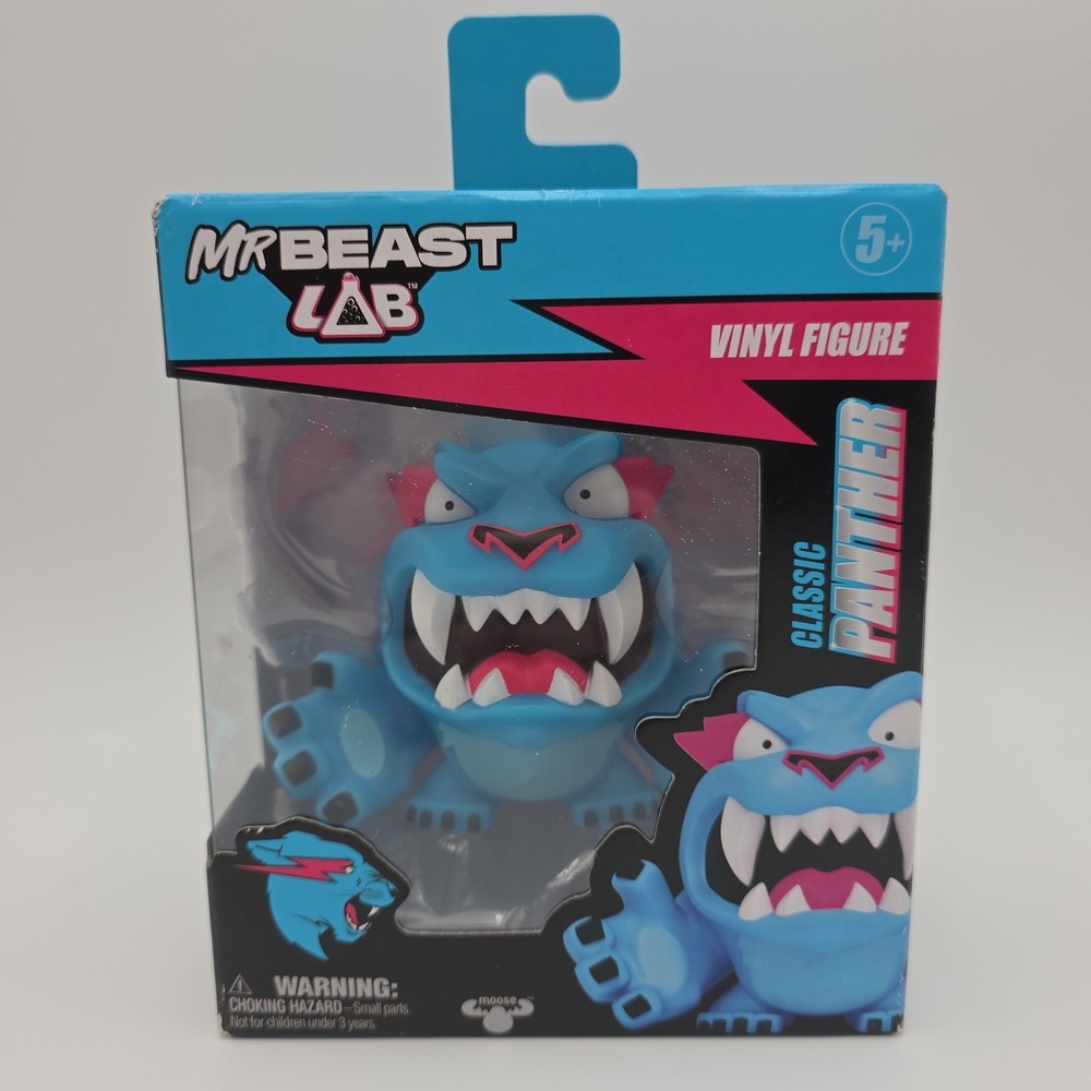 SEALED BOX! Mr Beast Lab Classic Panther Vinyl Figure Action Figure Blue 3"